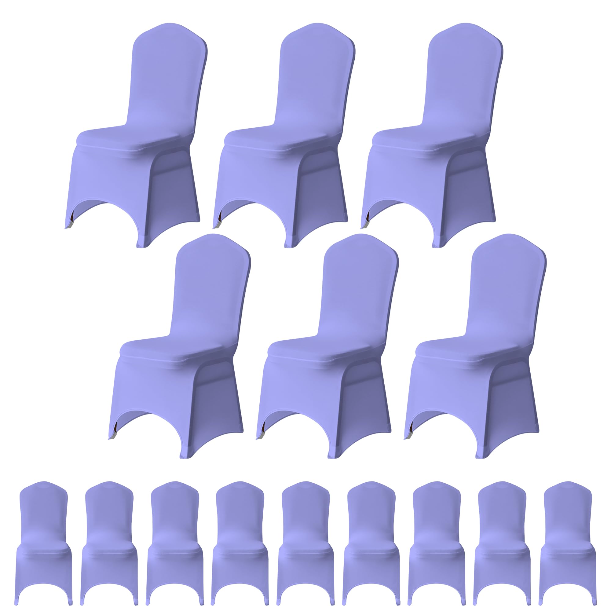 WedDecor Universal Wedding Chair Covers, 30Pcs Lavender Spandex Stretch Dining Chair Slipcovers, Washable Banquet Chair Covers for Parties, Events & Celebrations — image 1