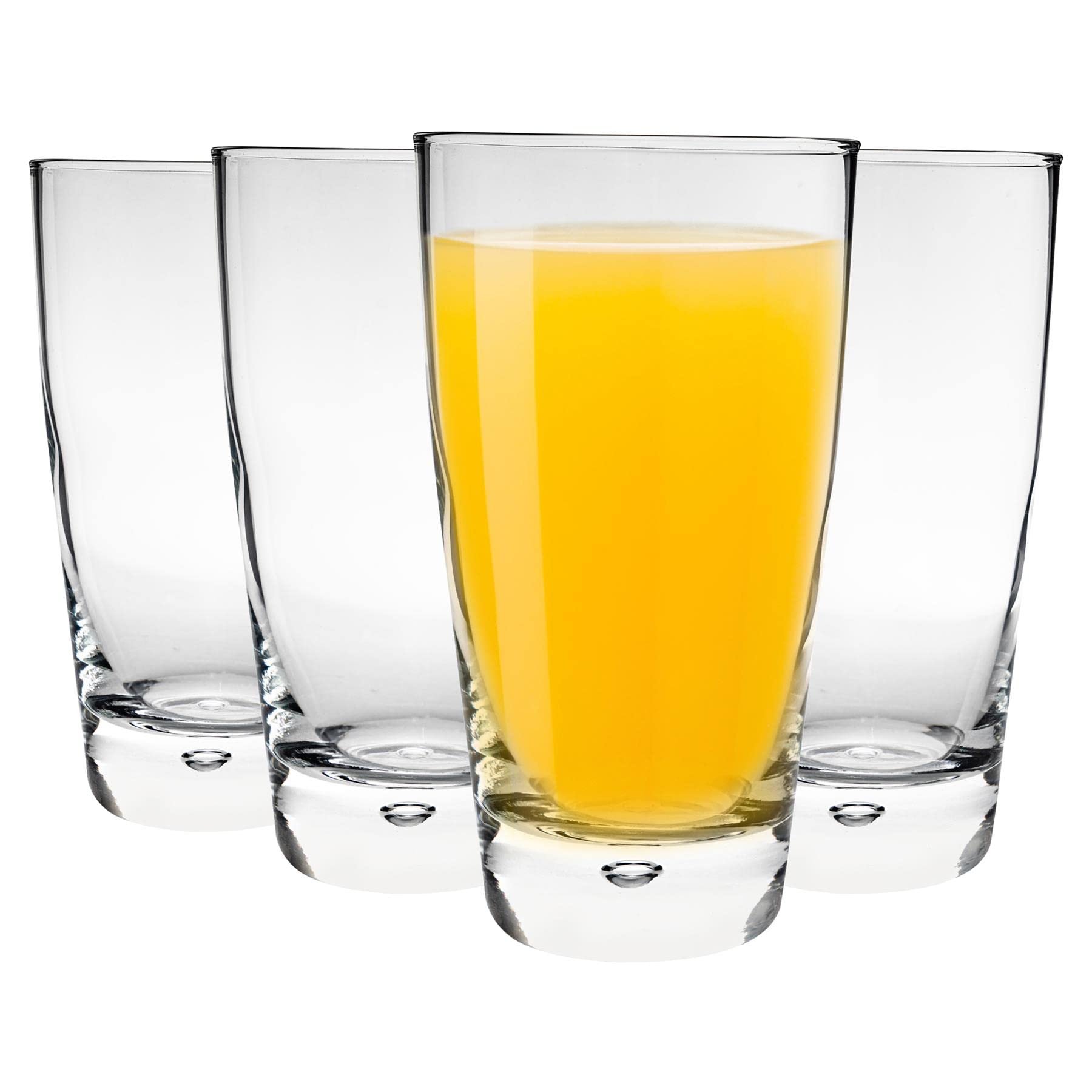 Bormioli Rocco Luna Highball Glasses - Classic Water Juice Cocktail Tumblers - 340ml - Clear - Pack of 8