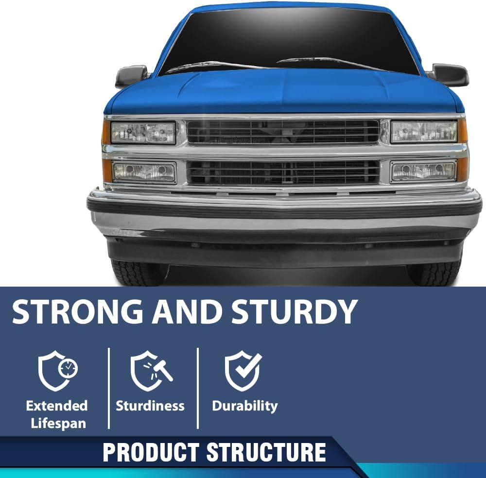 PIT66 Hood Insulation Pad 1/2" with Clips Compatible with Chevy GMC C1500 C2500 C3500 and Suburban 1988-1998