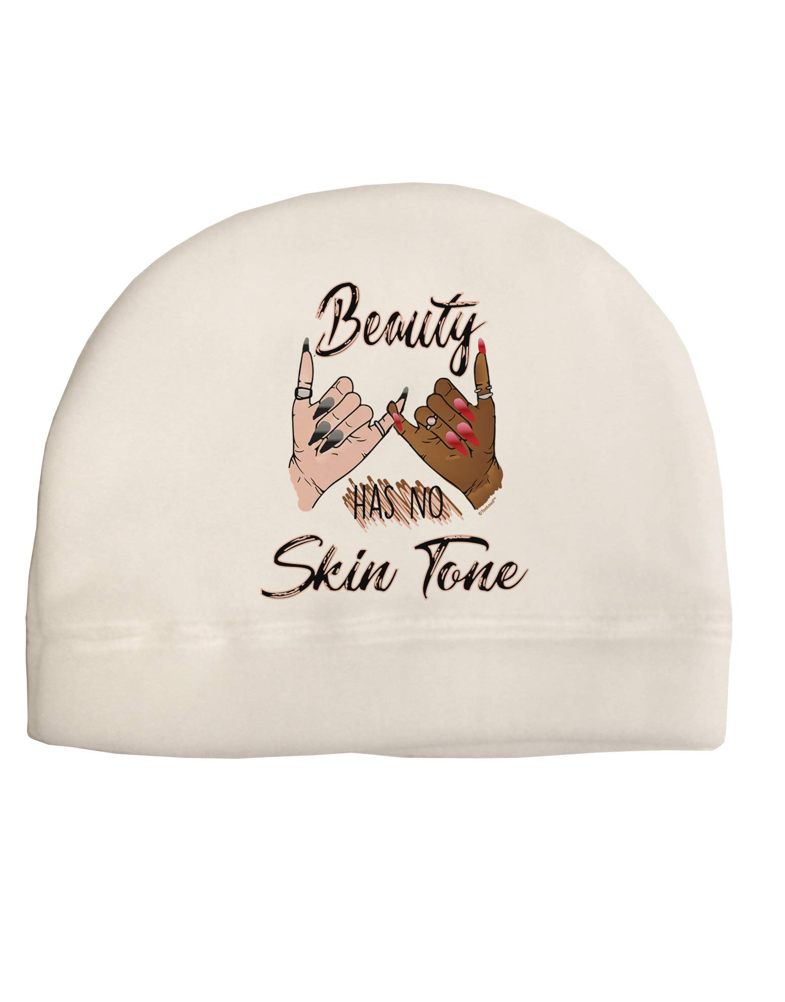TOOLOUD Beauty has no Skin Tone Child Fleece Beanie Cap Hat White