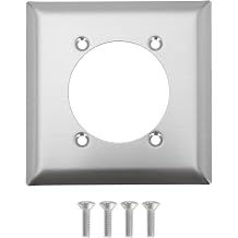 Single Hole Receptacle Wall Plate, Outlet Covers Wall Plate for Hubbell Bryant 313292 SS701 9450A, 4.56" Length 4.5" Width 0.21" Thick Pack of 1