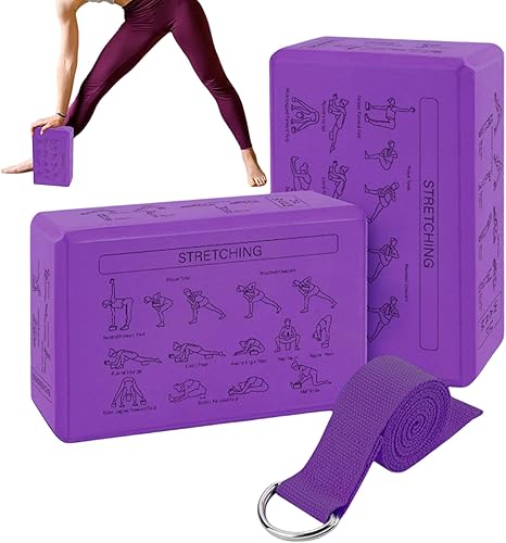 Miniatura 7 de YogaBrick - Juego de espuma ligera antideslizante de 9.1 x 5.9 x 3.0 in, equipo de bloque de apoyo para yoga, adorno multifuncional para mujeres,