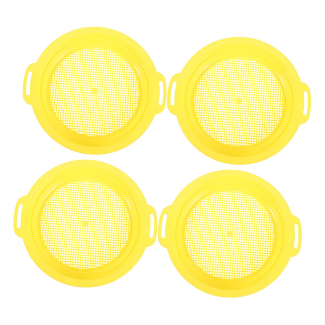 YARNOW 4pcs Portable Sifter Gold Panning Pan Filter Mesh for Beach Prospecting