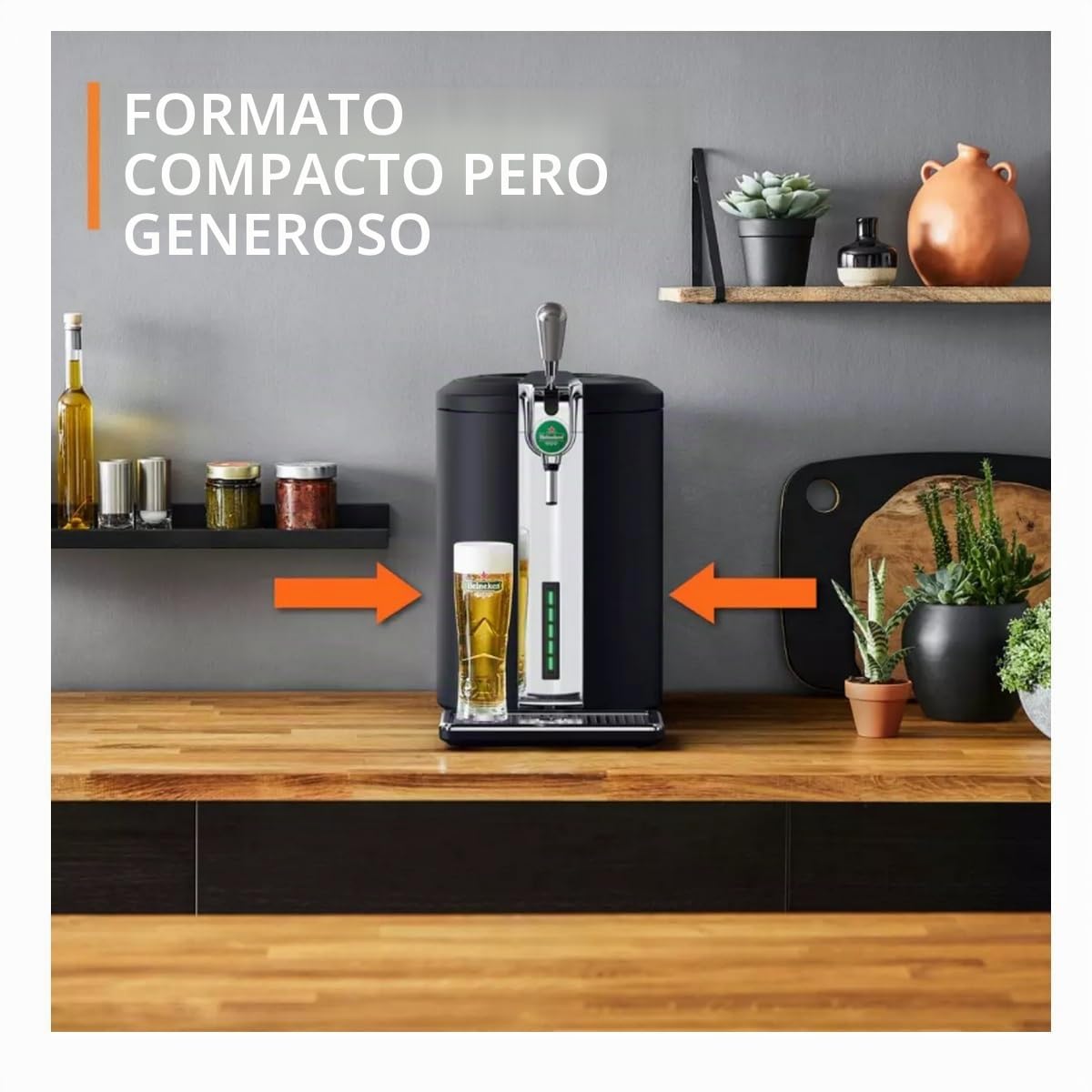 Krups Beertender Compact Ultimate, máquina de cerveza a presión, Espuma y temperatura perfectas, Barriles 5 L, YY5603FD