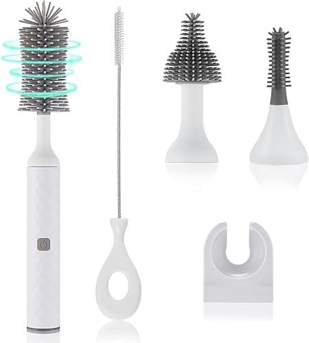 Juego de 4 cepillos de limpieza eléctricos multiusos, limpieza de rotación de alta velocidad de 360, 1500 mAh, impermeable IPX65, cepillos de