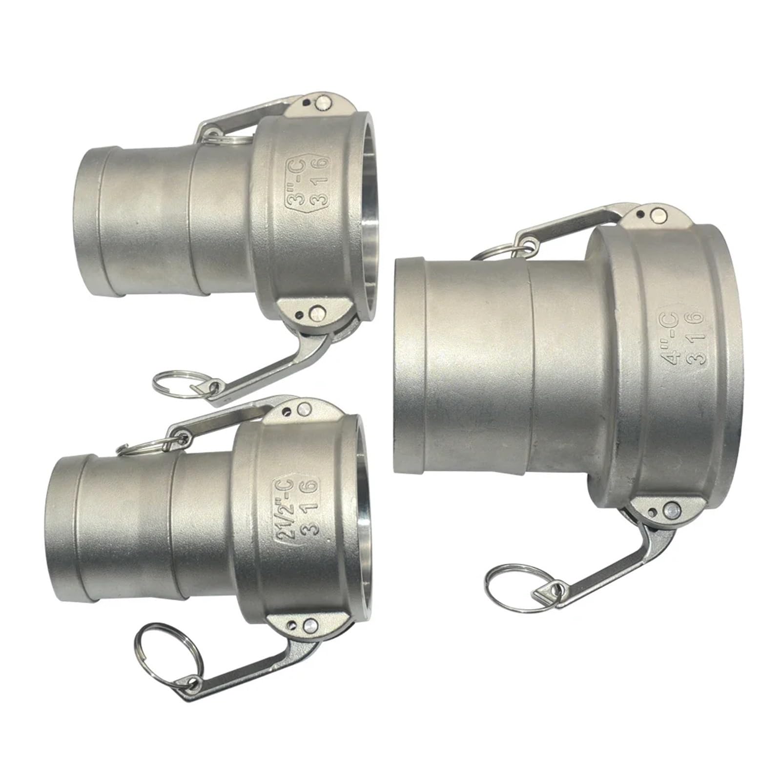 1pc 304 Stainless Steel Type C Garden Sprinkler camlock Fitting Camlock 1/2" 3/4" 1" 1-1/4" 1-1/2" 2" 2-1/2" 3" 4(2") Brass Hose