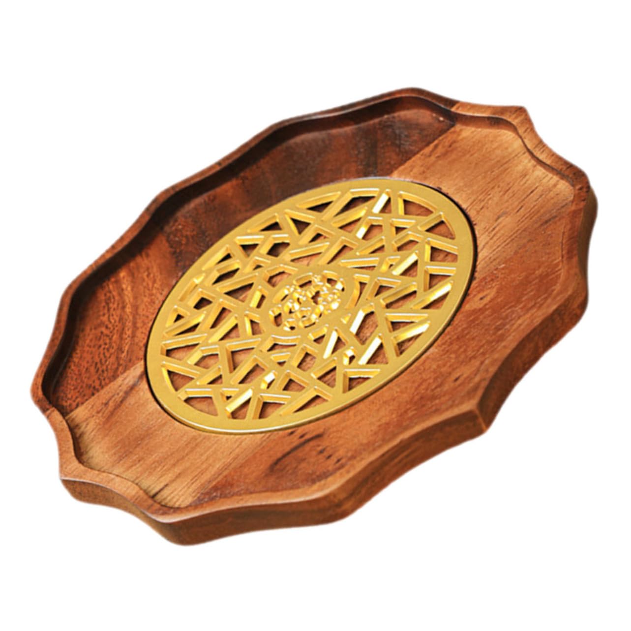 ABOOFAN Tea Pot Tray Mat Chinese Style Tea Pot Storage Plate Wooden Teapot Trays