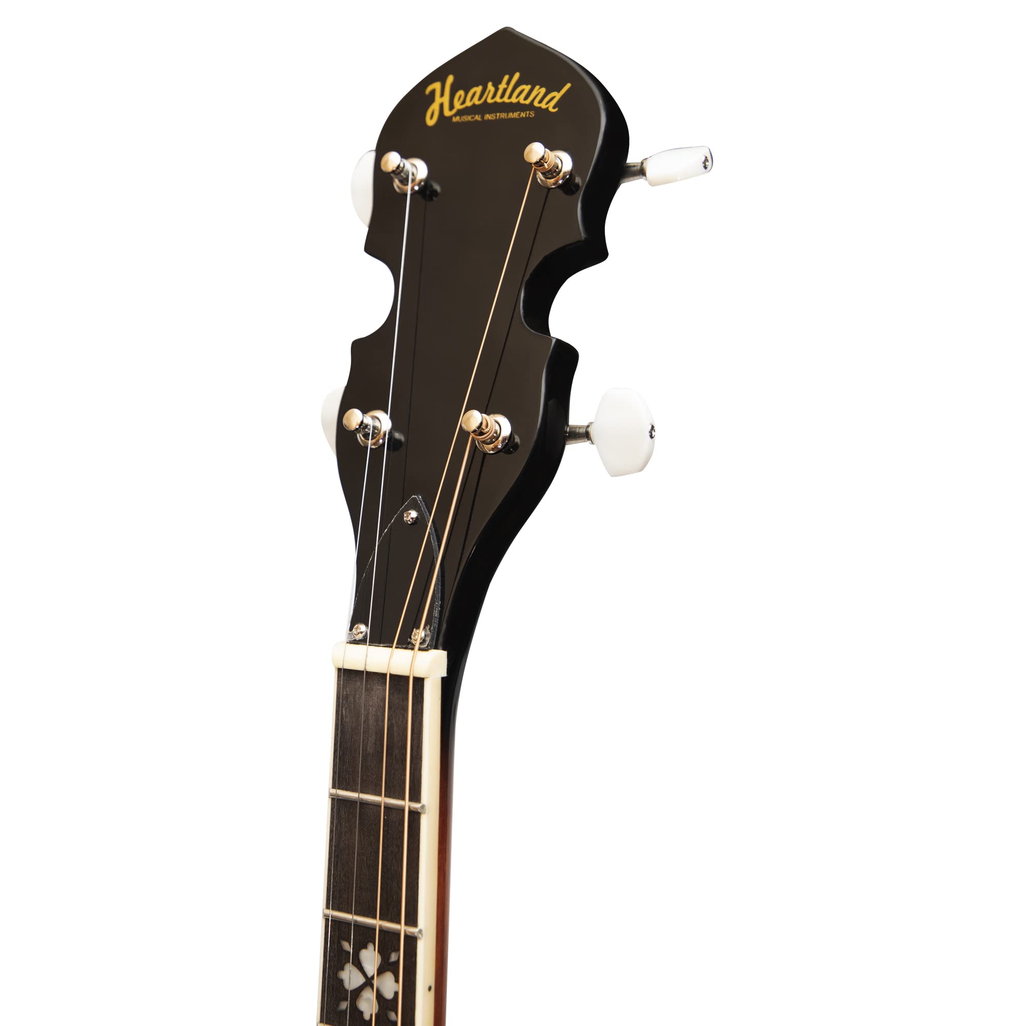 Heartland Banjo ténor irlandais à 4 cordes 19 frettes pour gaucher avec dos massif fermé Finition Sunburst