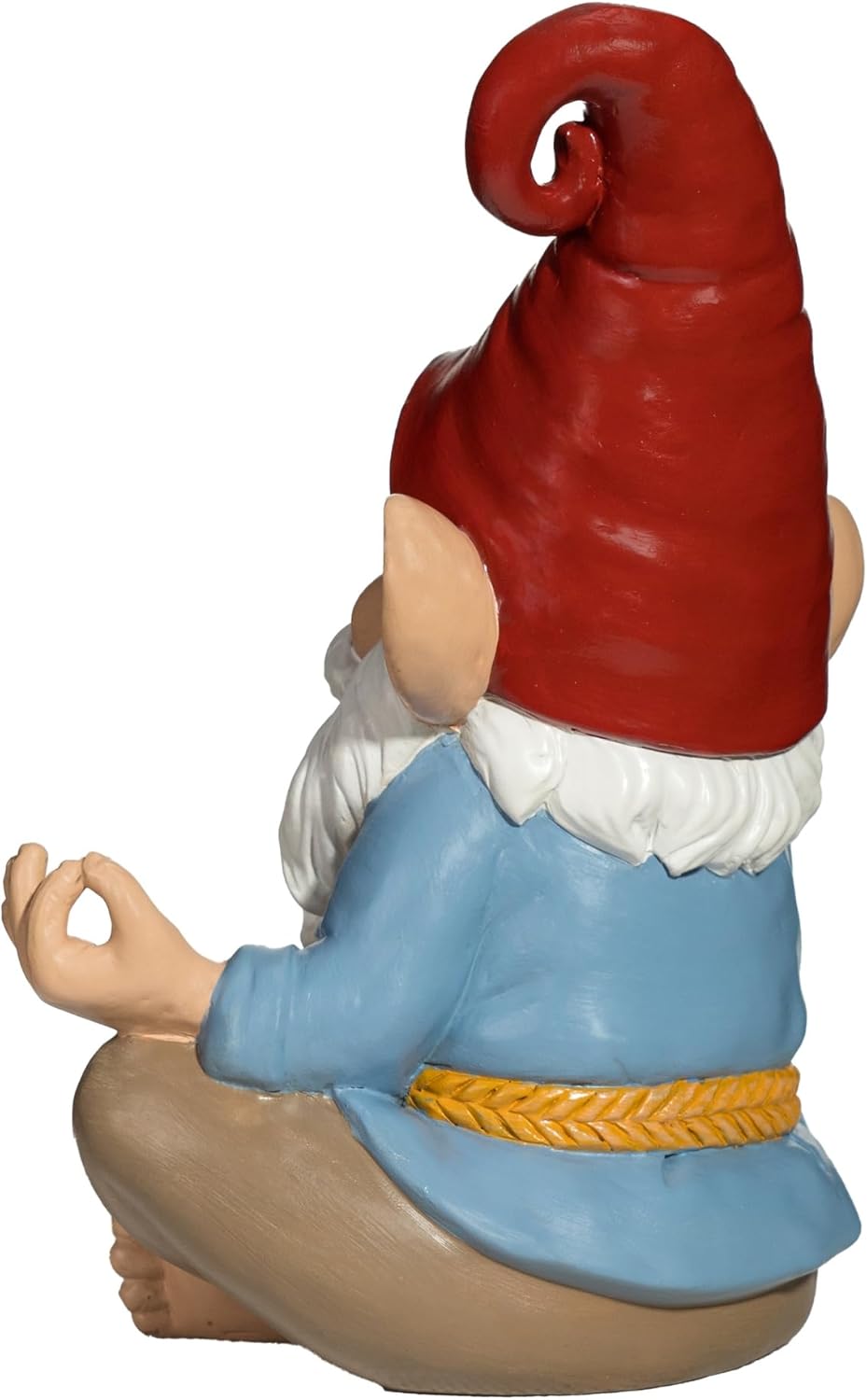 Zen Garden Gnome Statue, 7.5" Meditating Yoga Gnome, Outdoor Indoor Figurine for Patio Lawn Yard, Handcrafted Peaceful Meditation Sculpture, Unique Home Decoration Gift for Women Men