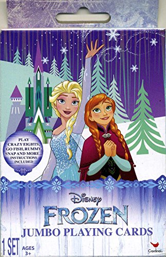 Disney's Frozen Jumbo Playing Cards - Play Go Fish, Crazy 8s, Rummy & More