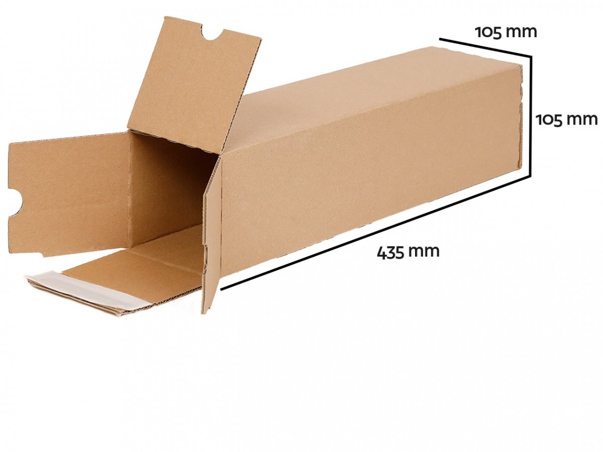 10 Versandhülsen eckig DIN A2 | Papprolle 435x105x105mm Versand ohne Sperrgutzuschlag | wählbar 10 bis 1600 Versandrollen