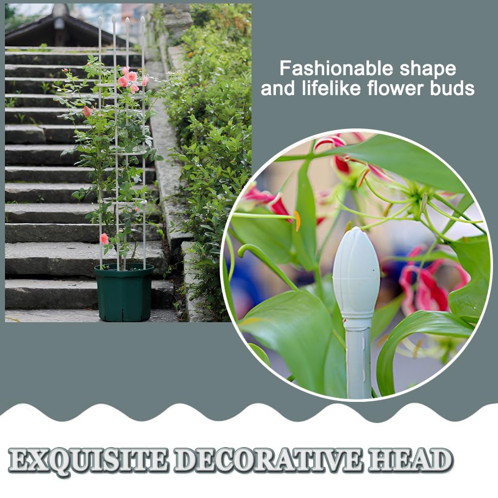 Grande cage d'obélisque de jardin antirouille 90 cm/120 cm/150 cm/150 cm, idéale pour les légumes, les fleurs, les plantes en pot, noir, 30 x 150 cm