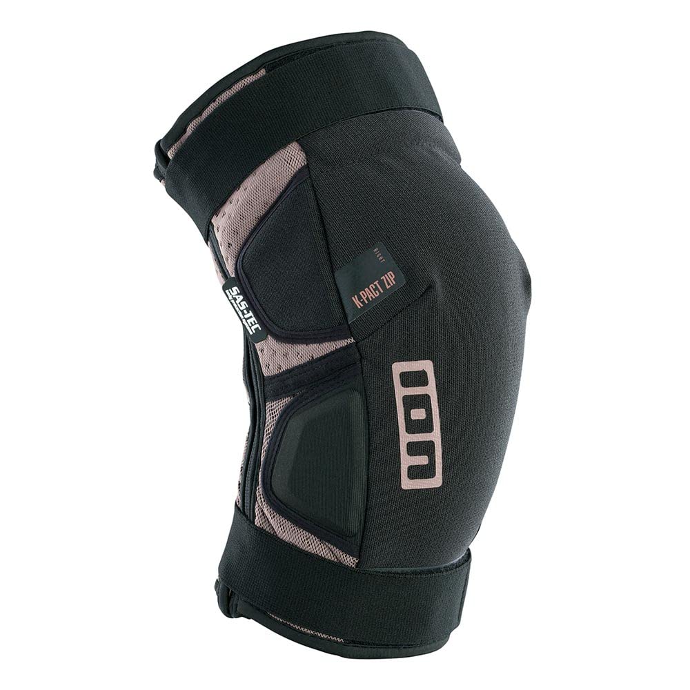 Ion K-Pact - Ginocchiere per bicicletta, con zip, colore: Nero/Sabbia Gloomy 2023: M