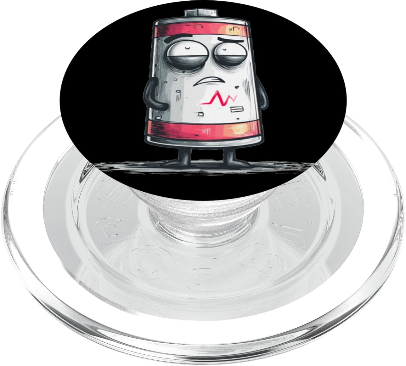 Funny Uncomfortable Battery Look for Power and Energy Lovers PopSockets PopGrip for MagSafe