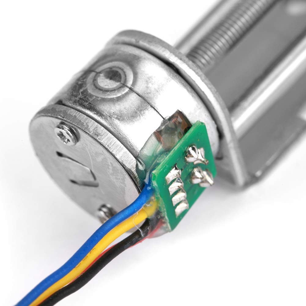 Moteur Pas à Pas DC 12V avec Pilote de Moteur Pas à Pas, Curseur de Vis de Moteur Pas à Pas Linéaire Vis Linéaire 80mm Curseur D'écrou Mini Rail de Guidage de Glissière Fil de
