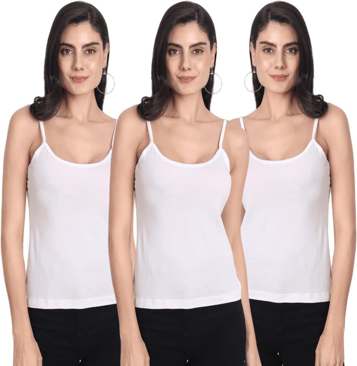 aimly Women Cotton Camisole Pack of 3-picture-46