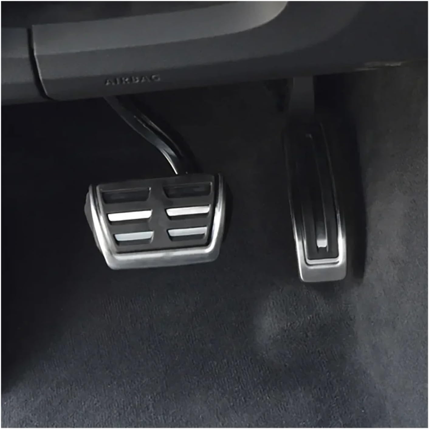 Car Pedals Cover Compatible For Q7 SQ7 2006-2015 Accelerator Gas Brake Pedal Foot Rest Dead Pedal Pad Non-Slip Interior Accessories(3Pcs AT with rest)
