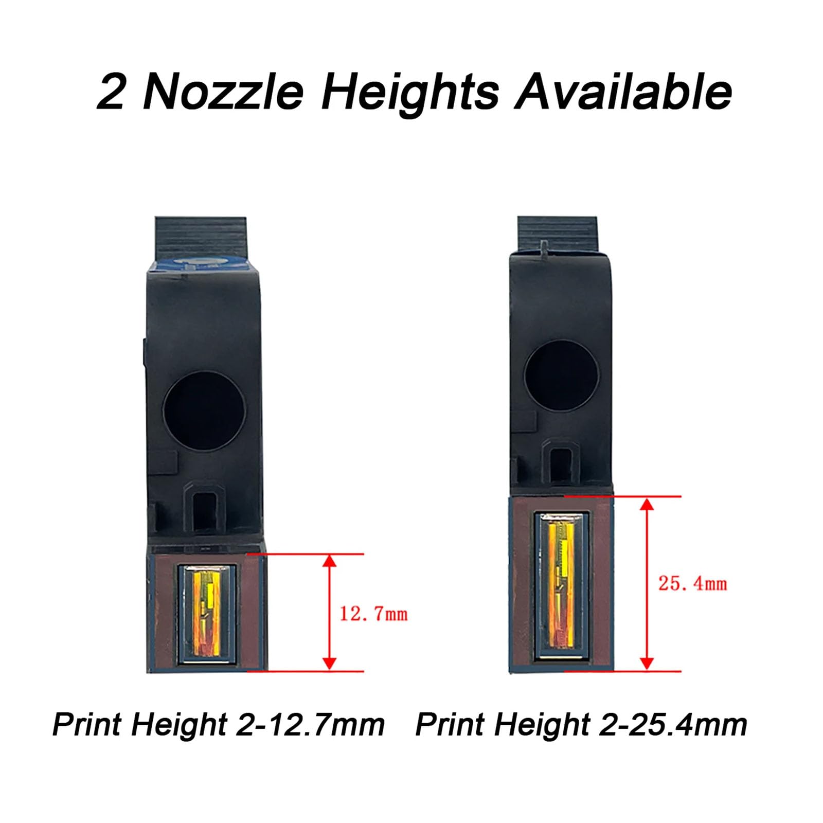 Original ER520 Schnelltrocknende Tintenpatrone für Portable Inkjet Printer 12.7 mm Druckhöhe für Intelligent Inkjet Printer E15/E98/E11/E12/E16, Schwarz