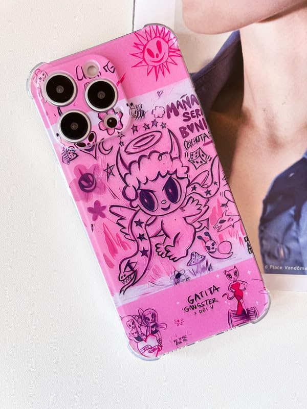 Miniatura 2 de IbdrY Funda de la cantante Karol Manana con llavero Sera para iPhone 11 Pro Max, bonita funda protectora de TPU suave Kawaii Pink Bonito para