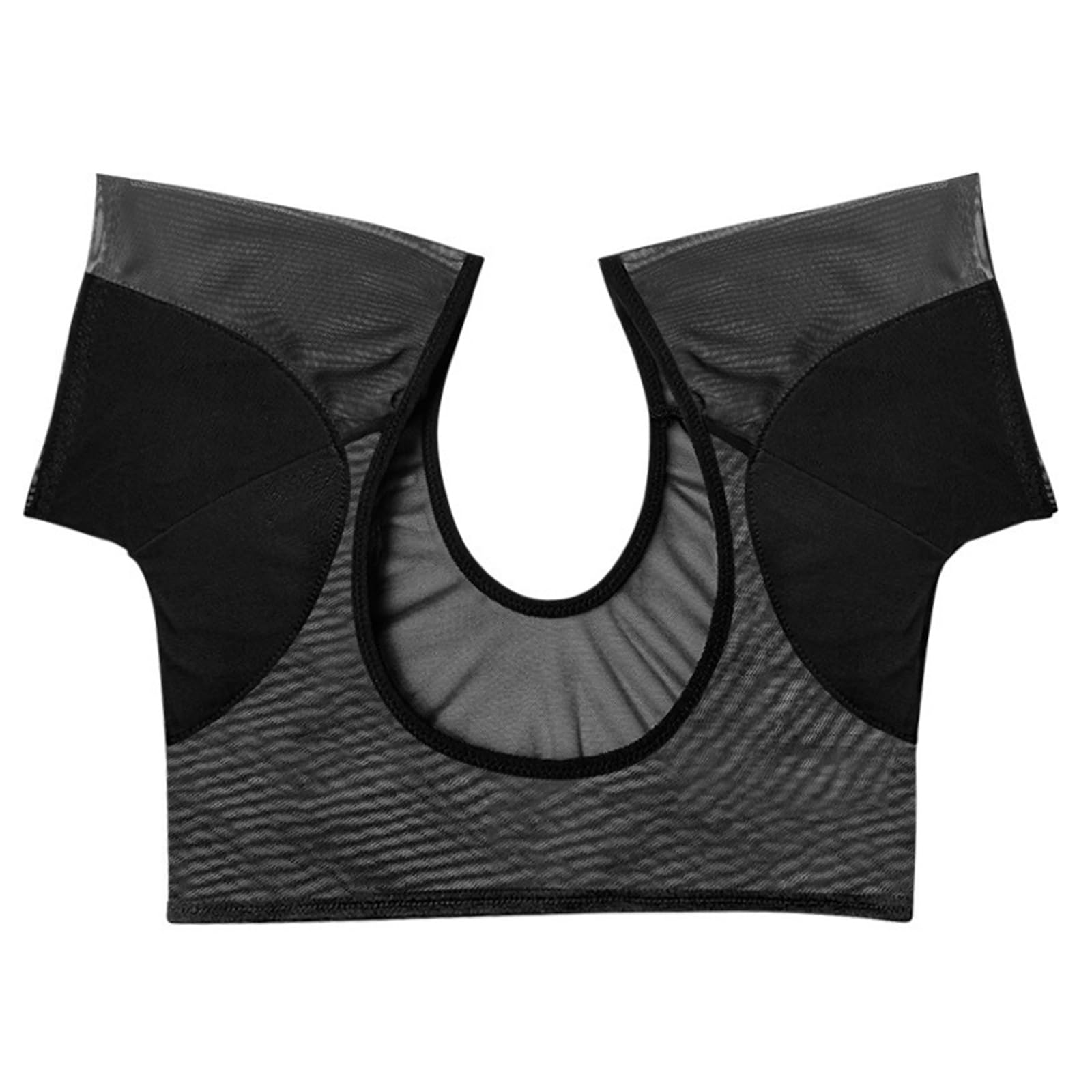 Wnxgnho Unisex Black Underarm Sweat Vest Armpit Proof Pads Underwear T-Shirt Under Armpits Anti Short Sleeve Mesh Top For Women Athletic Sweat Protection T-Shirt
