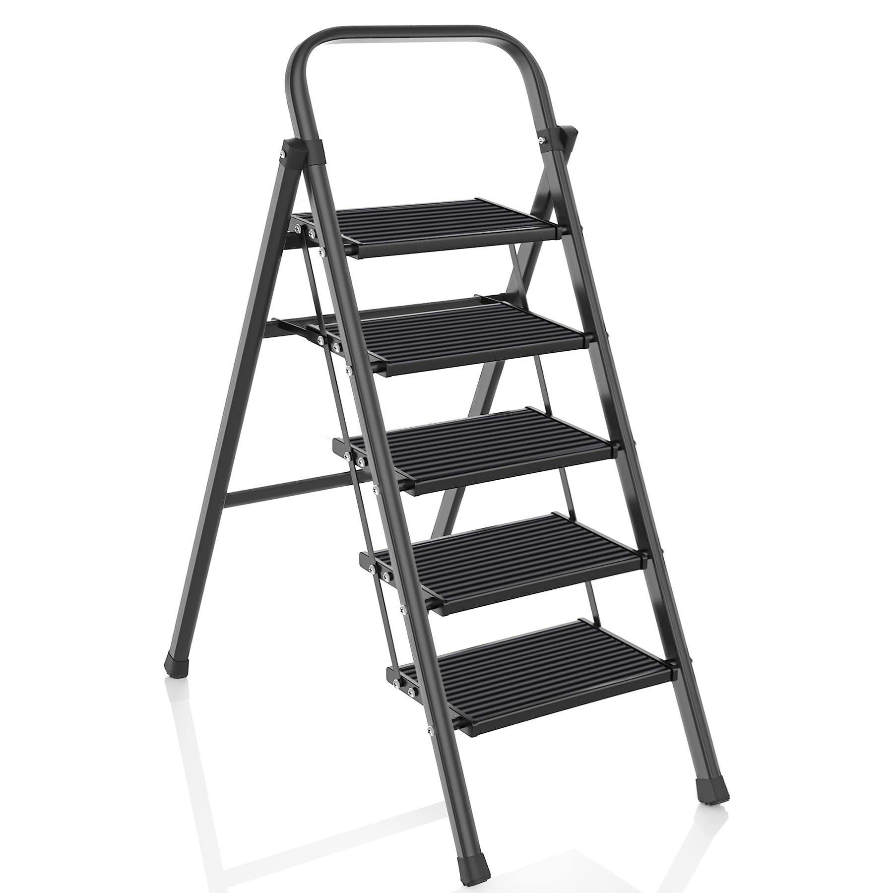 Amazon.co.jp: 脚立 踏み台 折りたたみ 5段 アルミ製ステップ