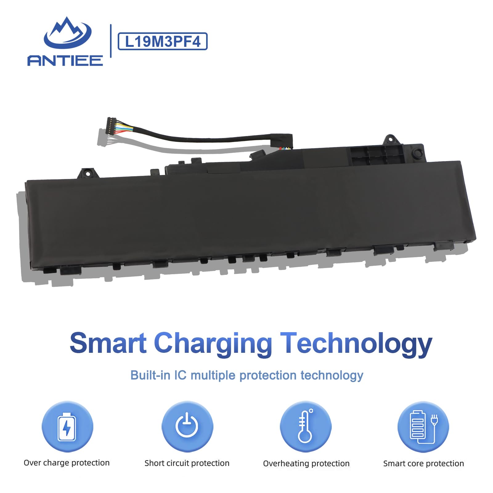 ANTIEE L19M3PF3 L19C3PF3 L19M3PF4 L19L3PF7 5B10W86936 SB10W86953 5B10W86943 5B10W86939 Laptop Batteria Compatibile con ideapad 5-14IIL053 81YH Série 5-14ARE05 81YM 11.52V 56.5Wh