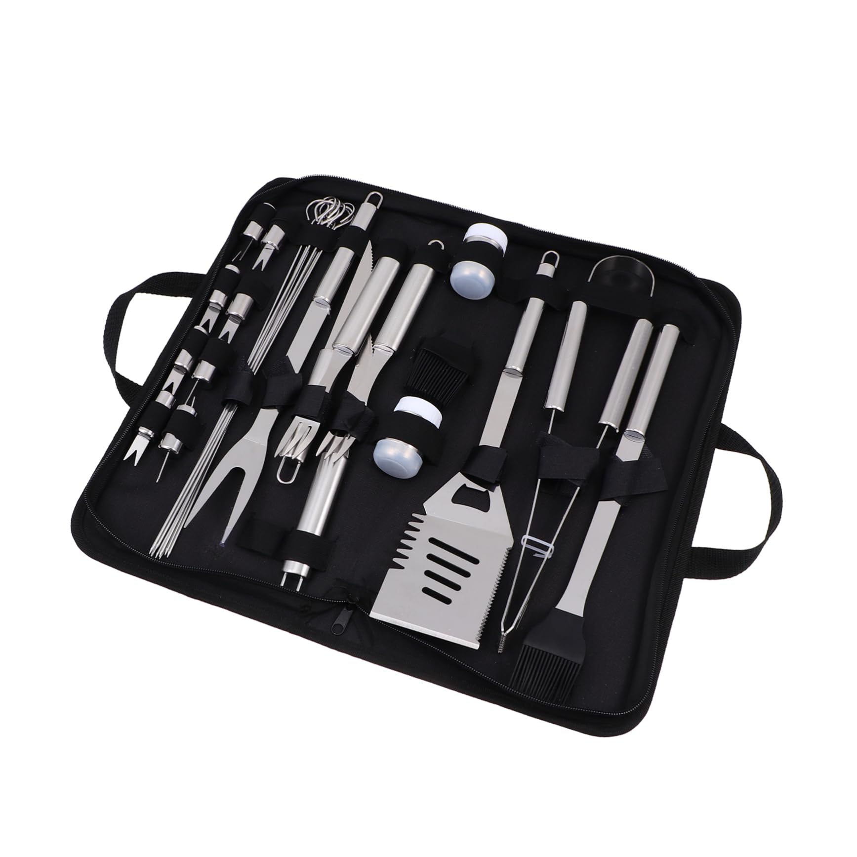 1Set Completo Utensili Bbq Inossidabile con Oxford per Grigliate All Accessori per Barbecue per Amanti Del e