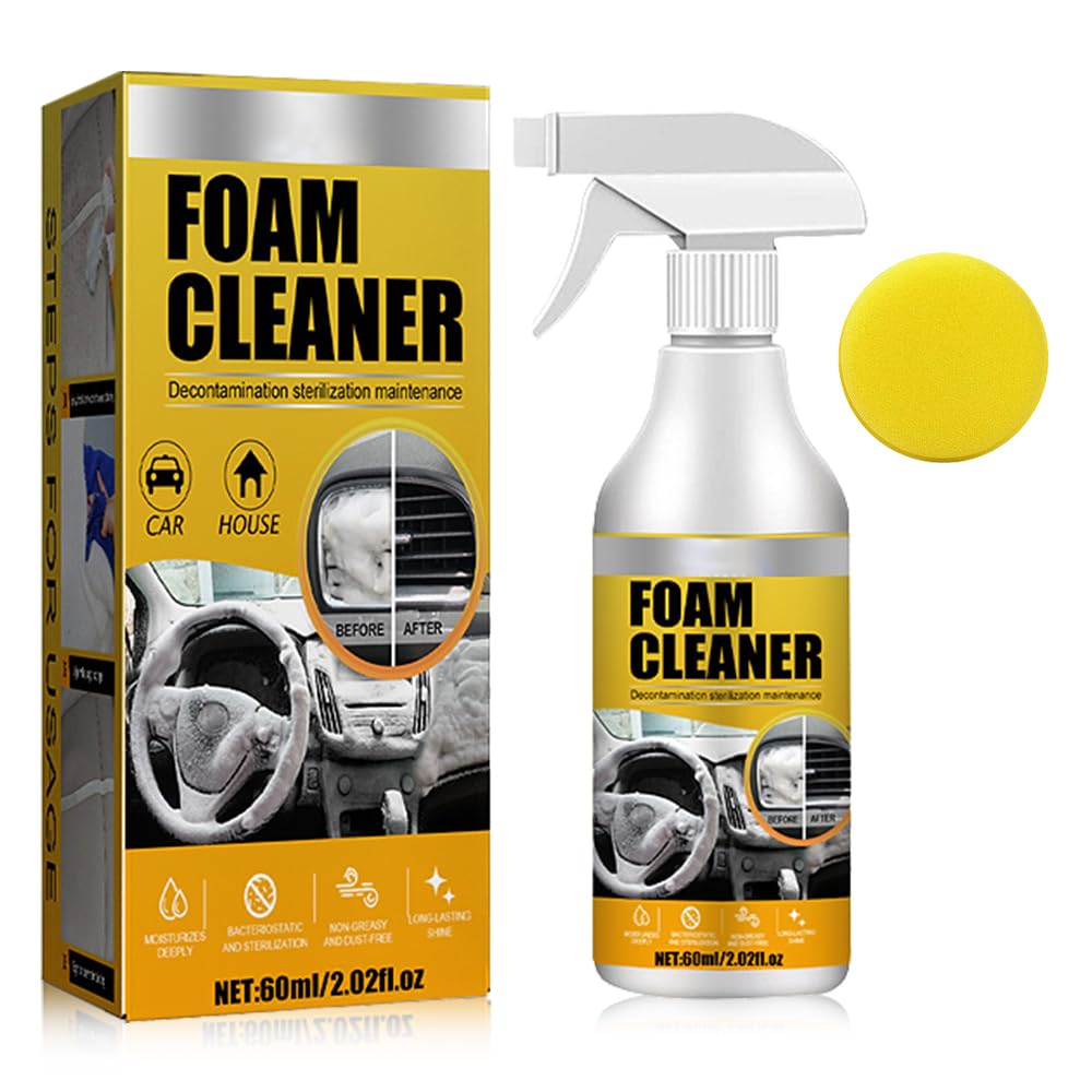 Multi-Purpose Foam Cleaner, Foam Cleaner, Multi Purpose Foam Cleaner Spray Interior Car Cleaner Foam Refinisher Cleaner for Car (1)