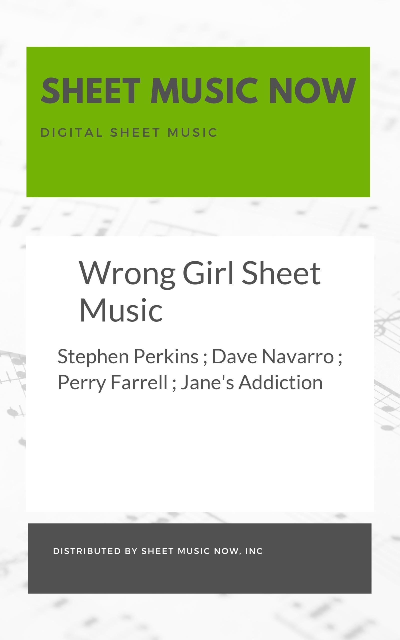 Wrong Girl Sheet Music