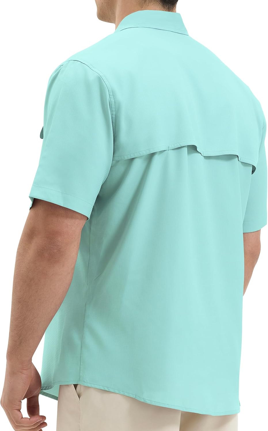 Mens Short Sleeve Sun UV Protection Shirt Cooling Quick Dry Fishing Shirts for Travel Outdoor Camping Hiking UPF 50+