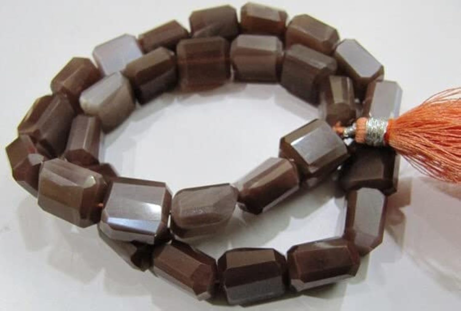 Quartz chocolat perles taillées au laser 12x14mm de haute qualité