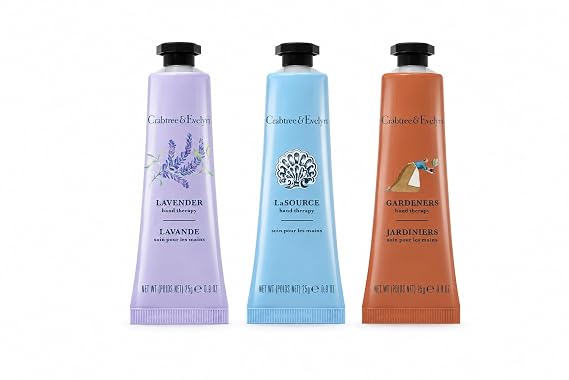 Crabtree & Evelyn 3 x 0.9oz Hand Therapy - Lavender, La Source & Gardeners | Lavender, La Source, Gardeners
