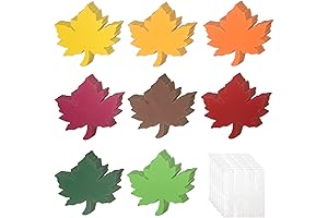 72 Pieces Maple Leaves Autumn Fall Leaves Cutouts with Glue
