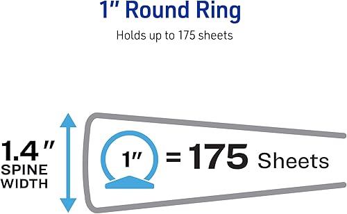Miniatura 4 de Carpeta básica con aro, por Avery, Blanco 1 pulgadas