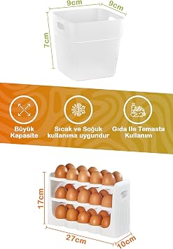 Mithra Life 6 Piece Refrigerator Organizer and 30 Compartment Ovary MIT1105