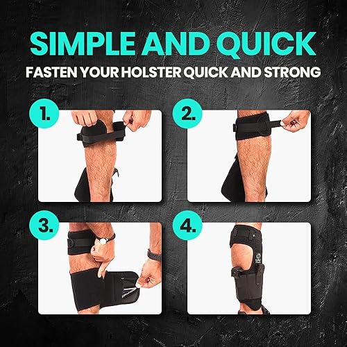 Miniatura 7 de LPV - Funda de tobillo para hombres y mujeres, versión mejorada, cómoda y duradera, compatible con Glock 43 26 19, Ruger LCP, SIG P365, Springfield,