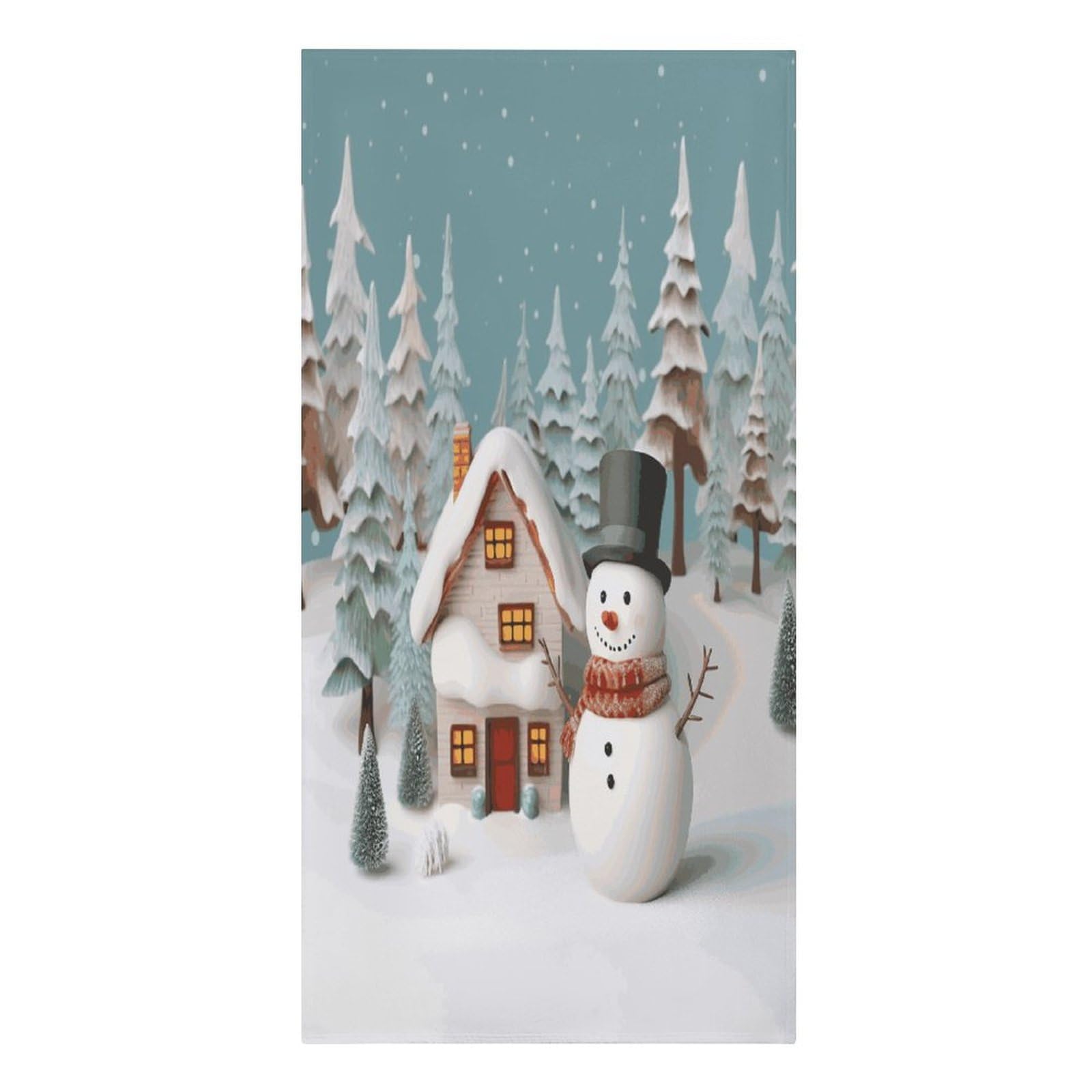 Adfgyerh Women's Style Snowman And Village Microfiber Sand Free Towels Large Quick-Dry. Beach Towel For Swimming Pool Camping Beach .Beach Accessories， They Are Essential Accessories For Adults, And Men, Vacation Gif