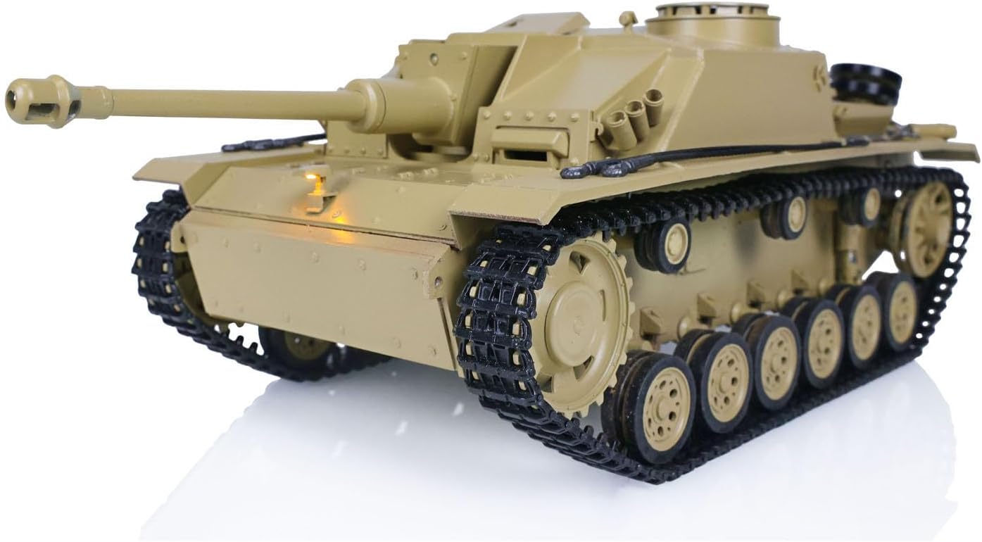 TOUCAN RC HOBBY 1/16 Mato Metal Yellow German Stug III Infrared Ver RTR RC Tank 1226 for Ages 14+