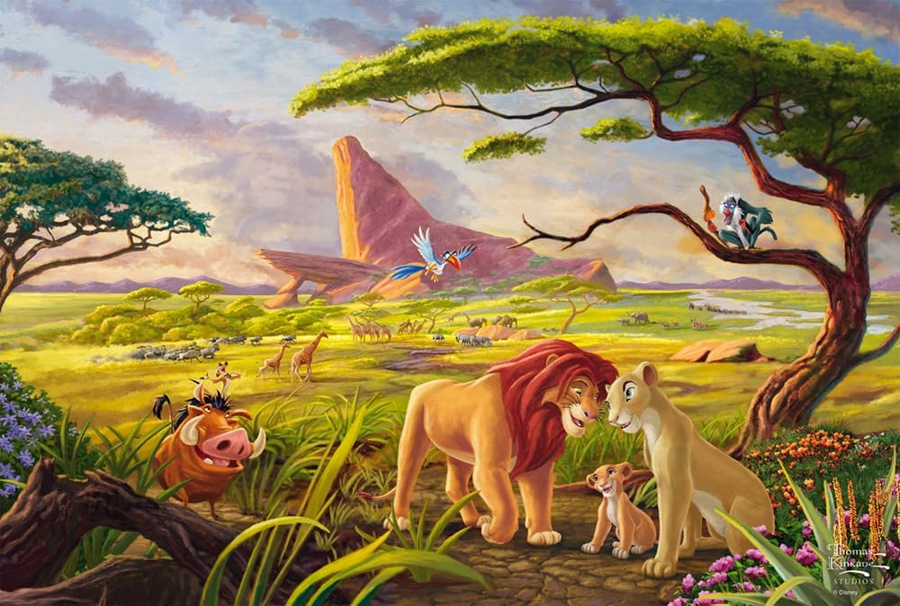 Schmidt Spiele 56560 Thomas Kinkade, Disney, The Lion King, Remember Who You are, 200 Pieces, Puzzle, Multi-Coloured
