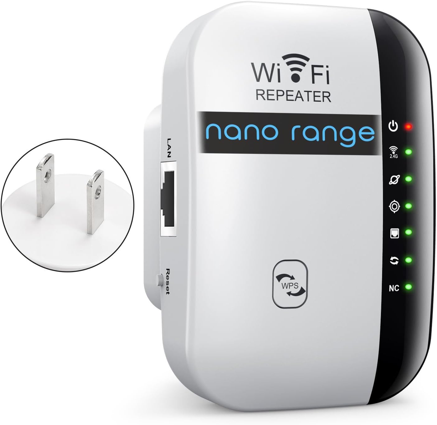 Generic Nano Range™ WiFi Extender Booster,Faster and Wider Range Amplifier with Ethernet Port,Internet Booster WiFi Repeater,1-Key Setup for Easy Portability,Alexa Compatible