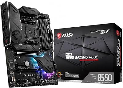 MSI MPG AMD B550 Gaming Plus Socket AM4 ATX DDR4-SDRAM Mothe - best gaming pc build 3000