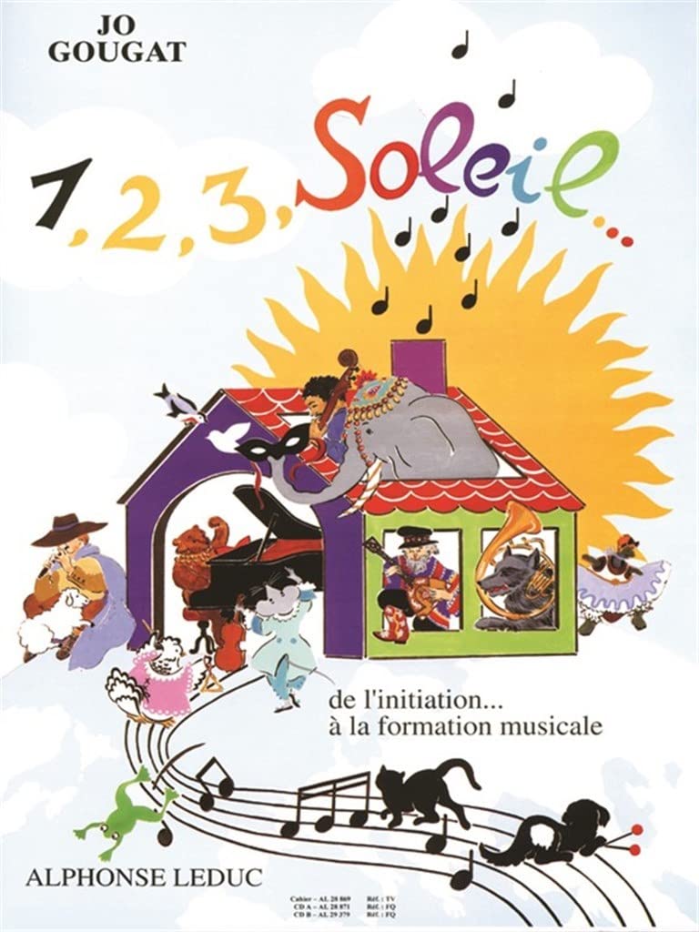 1 2 3 Solfège Volume 1 Jo Gougat | Cahier Formation Musicale Enfants Débutants | Livre Théorie Musicale Initiation Solfège Chant | Exercices Lecture Rythme Écoute | Pratique Maison Cours Professeurs