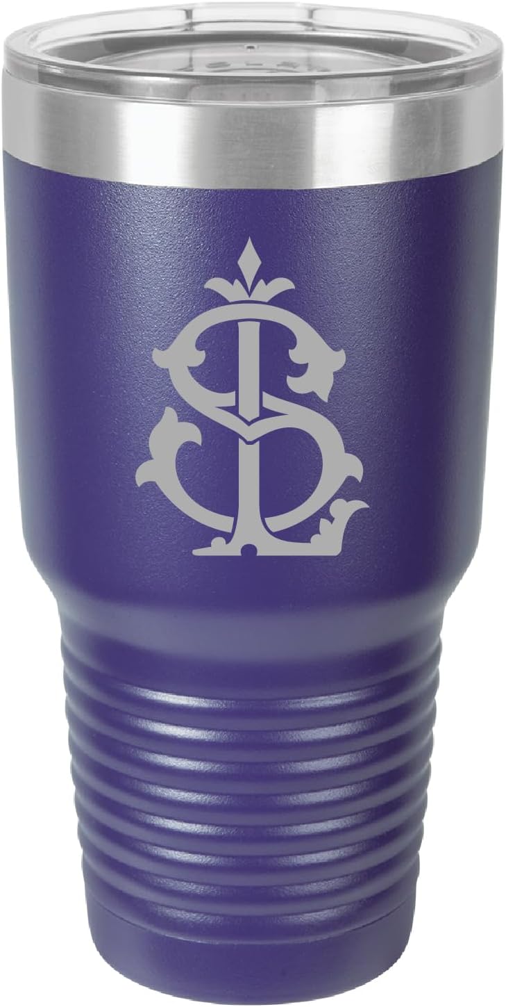 Monogram Design Polar Camel Vacuum Insulated Stainless Steel Tumbler with Slider Lid - Custom Laser Engraved