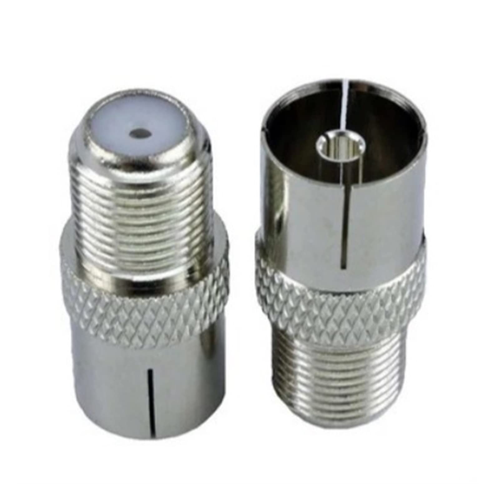 Demasiado 1 0pcs f Fiche Femelle à Copain Jack Femelle Droite RF Adaptateur coaxial T Type Connector TV Vente en Gros