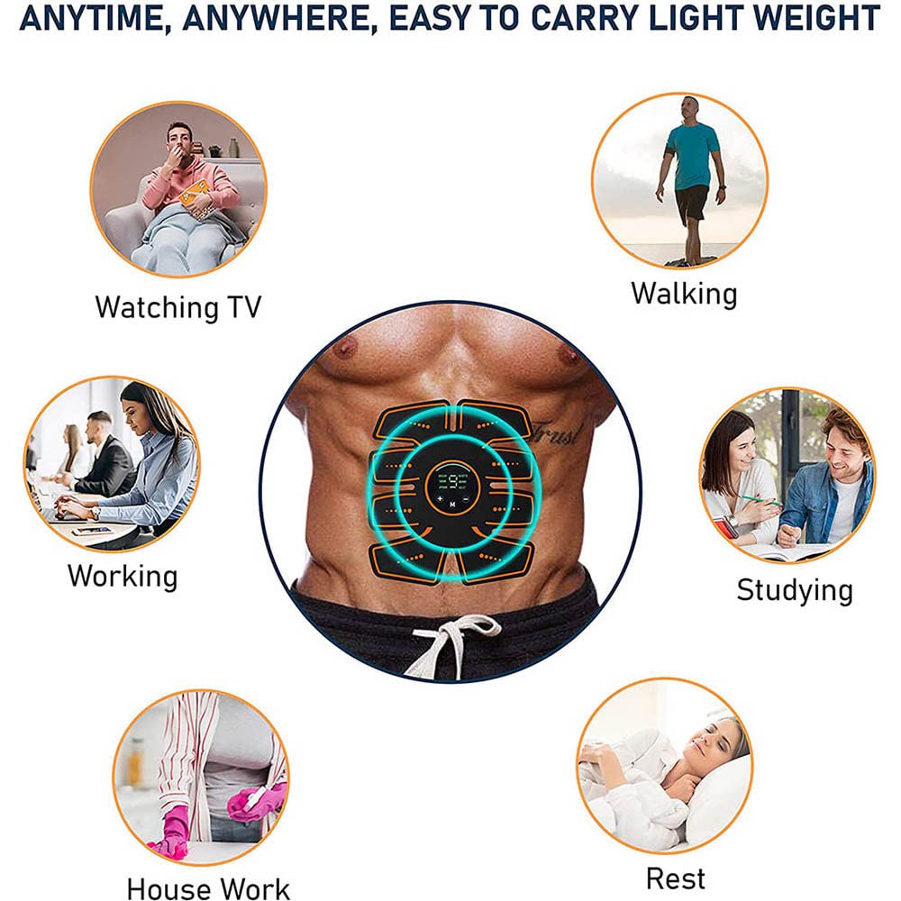 XININ 6Modes Estimuladores Entrenador De Cadera Abdominales Entrenador Muscular Estimulador De Músculo Hogar EMS Equipo De Fitness Abdominal Brazo De Pierna Toner