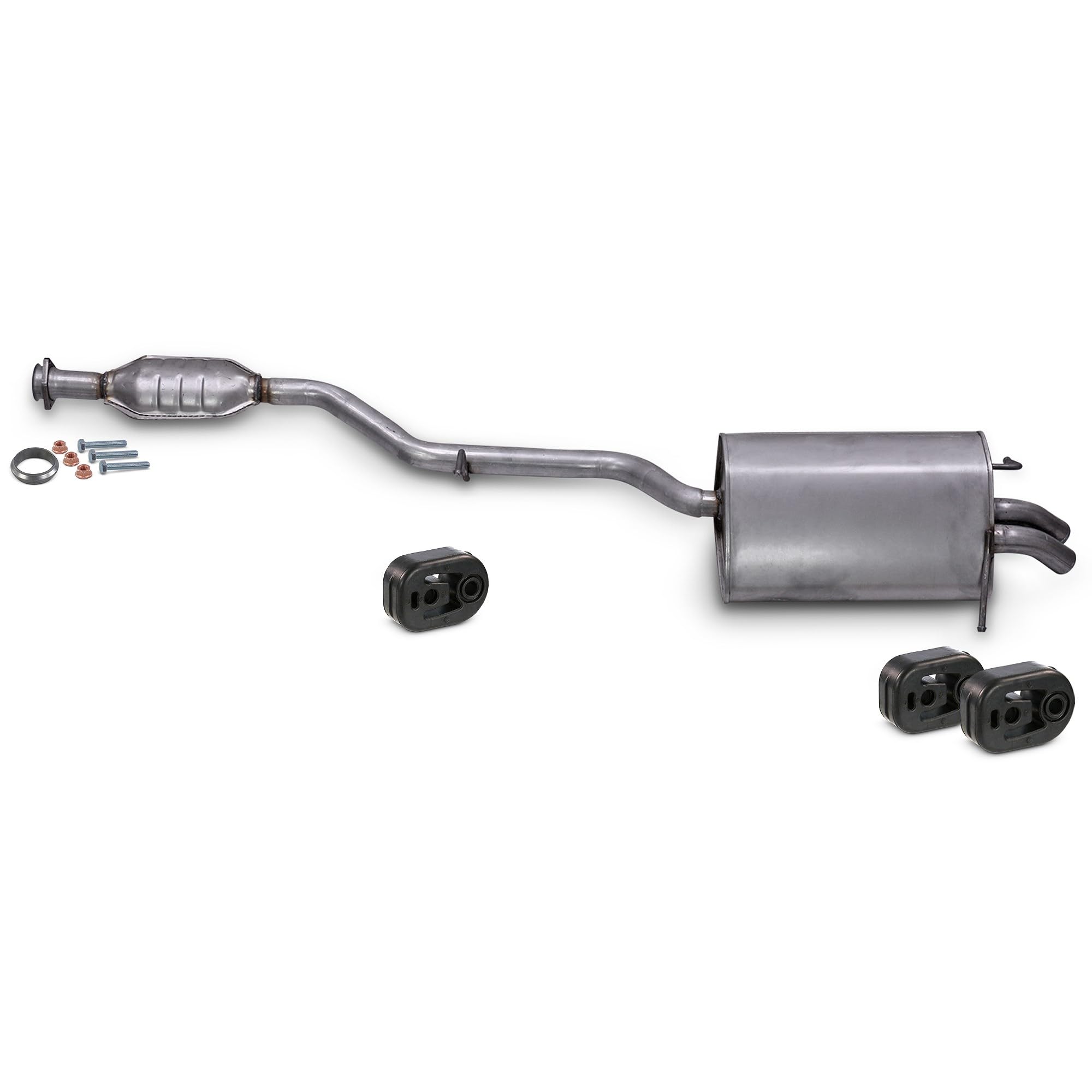 BESTPRICE Endschalldämpfer + Montagematerial Kompatibel mit MERCEDES-BENZ C-Klasse (W203), C-Klasse T-Model (S203)