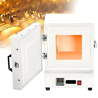 2000W Electric Kiln For Metal Melting Electric Closed Laboratory Muffle Furnace Muffle Furnace High Temperature Burnout Oven Maximum Temperature 1150  For Jewelry & Pottery Glazing
