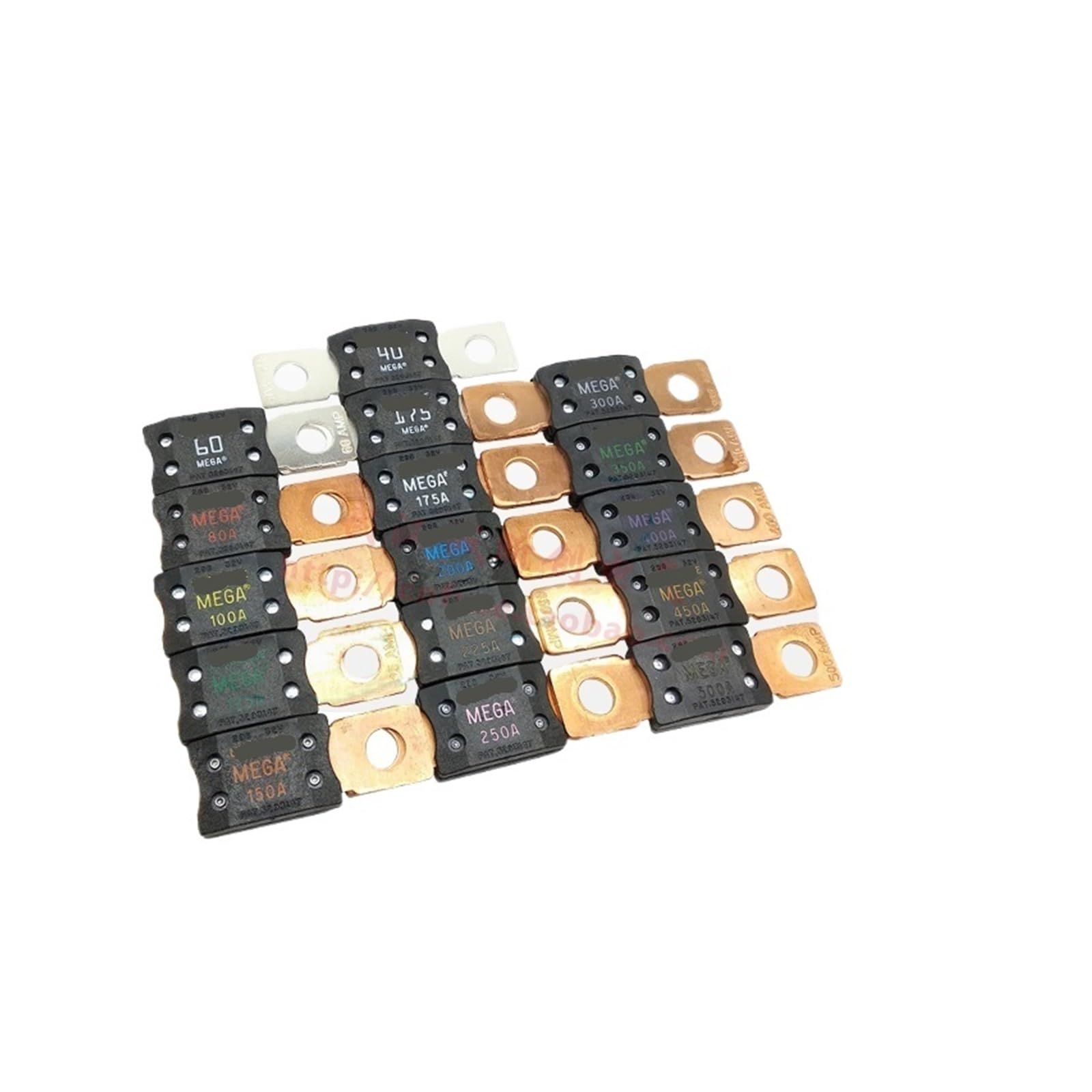 1 Pieza de Seguro de Coche 80/100/125/150/200/250/300/350/400/500A(175A White Copper Sheet)