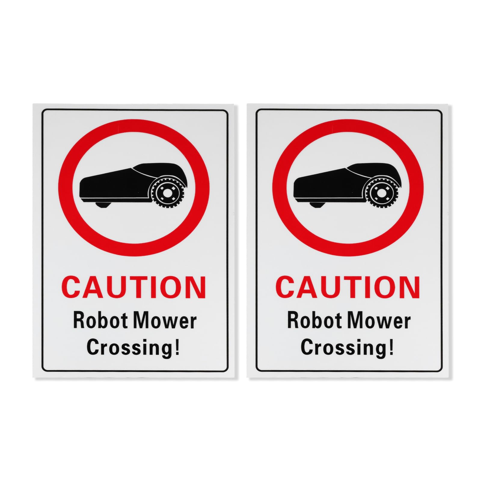 SG Store 2PCS Robot Lawnmower Warning Signs 300x200mm Aluminium Composite Weatherproof Digital Print Ideal for Outdoor Indoor Use(English)