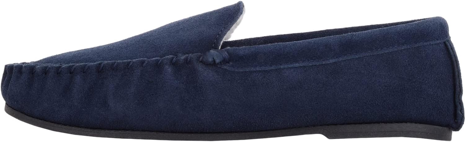 SNUGRUGS Mens Berber Fleece Lined Moccasin Slipper with Non-Slip Rubber Sole 6 61hQ+Iw8N5L. AC SL1500
